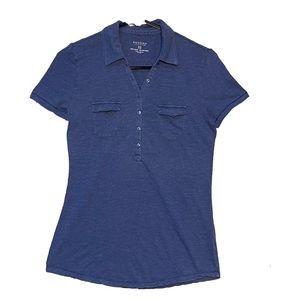 SONOMA Women's Polo Shirt Blue Size XS